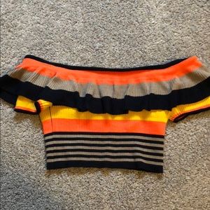 URBAN OUTFITTERS RIBBED KIMCHI BLUE CROP TOP